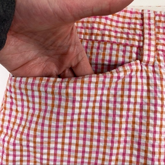 LANDS' End Red White Searsucker Shorts - Picture 6 of 10